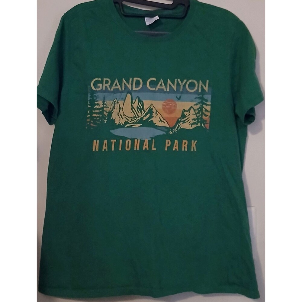 Grand Canyon National Park Graphic T Shirt Women's XL Green Travel Tee